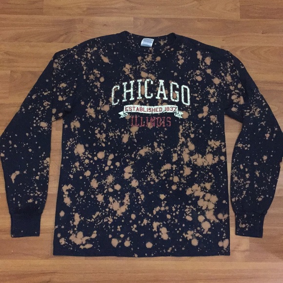 Chicago Distressed Graphic Tee Navy Size Medium - Picture 2 of 8